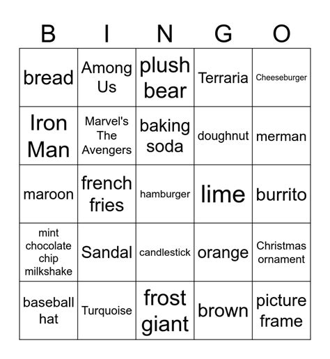 Infinite Craft Bingo Card