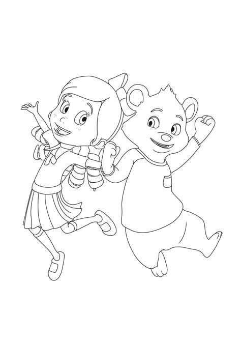 Goldie and Bear coloring pages to download and print for free