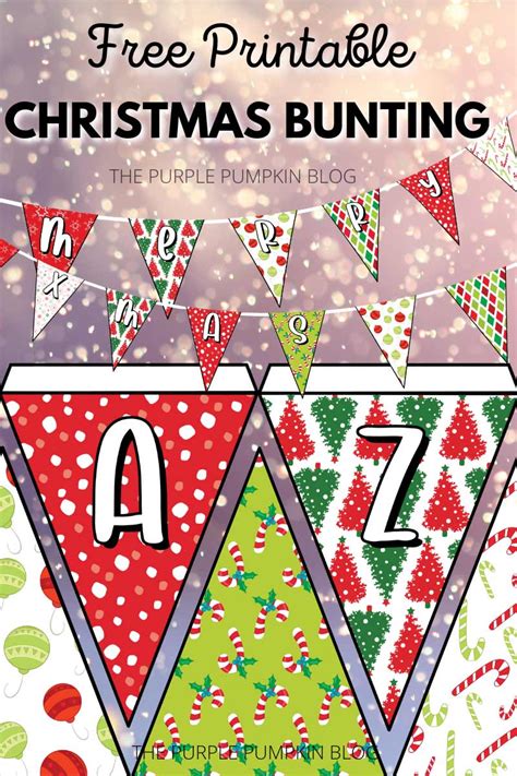 Free Printable Christmas Bunting Flags for Christmas Parties!