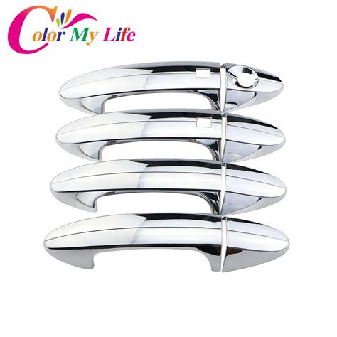 Color My Life ABS Chrome Car Door Handle Protection Cover Door Handles ...