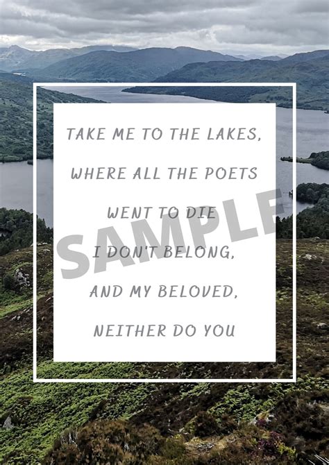 Taylor Swift the Lakes Lyrics, Wall Print - Etsy