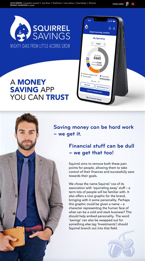 Squirrel Savings – a savings app on Behance