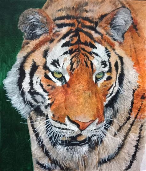 Head Of Bengal Tiger 1, Painting by Virtuoso | Artmajeur