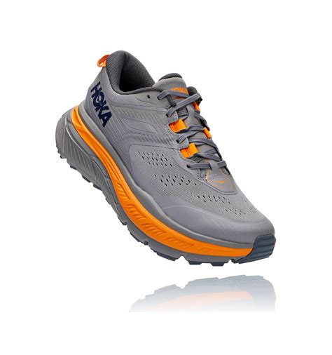 Hoka One One Stinson Atr 6 (FROST GRAY/BRIGHT MARIGOLD) Men's Trail Shoe - Alpinstore