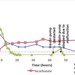 Serum [bicarbonate] and anion gap (AG) with capillary blood [BHB] in ...