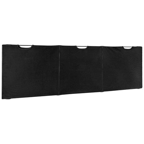 mount-it! 60 in. Rectangular Black Fabric Under Computer Desk Privacy ...