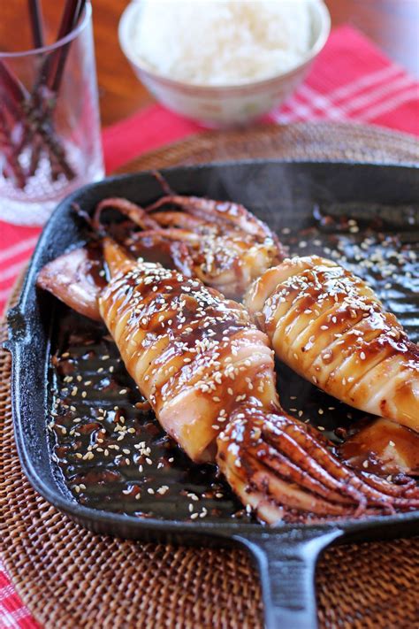 Sizzling Teriyaki Squid is a simple dish made out of grilled squid ...