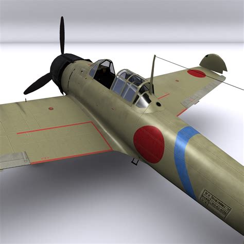 3d model a6m zero fighter air