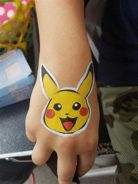 Pikachu Images: Pikachu Face Paint On Hand