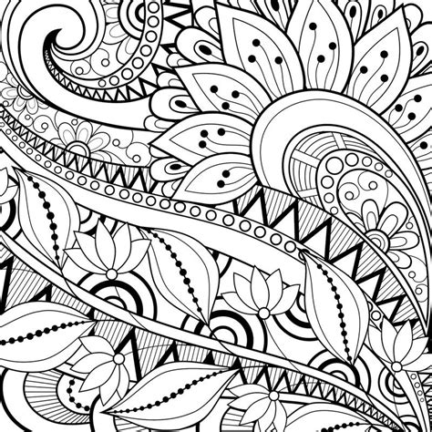 Flower doodle coloring page – Artofit