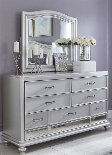 FurnitureETC | Furniture & More Coralayne Silver 7 Drawer Dresser from ...