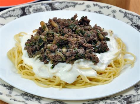 SPAGHETTI WITH YOGURT AND MEAT - Multi cooker in Dubai Price for Multi ...