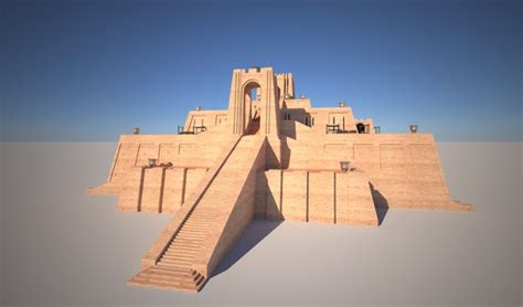 3D sumerian ziggurat ur model - TurboSquid 1305486