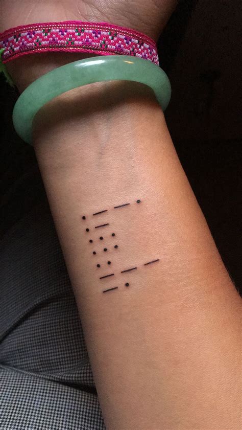 Tattoo | Morse code tattoo, Tattoos, Mini tattoos