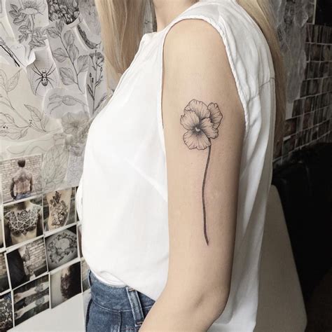 Trendy Tattoos, Cute Tattoos, Black Tattoos, New Tattoos, Tattoos For Women, Violet Flower ...