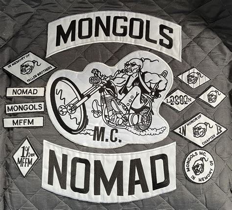 MONGOLS Motorcycle Club MC Biker Iron On Patch Rockers for Vest Cut ...