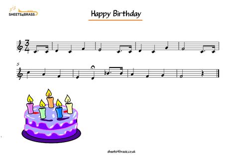 Descobrir 78+ imagem happy birthday trumpet sheet music - br.thptnganamst.edu.vn