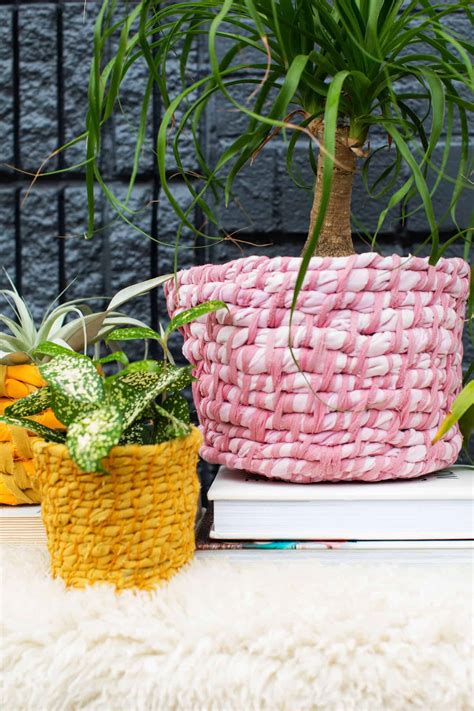 Easy Fabric Planter DIY - A Beautiful Mess