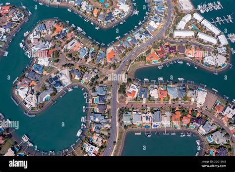 Aerial view of the marina on Raby Bay, Queensland, Australia Stock Photo - Alamy