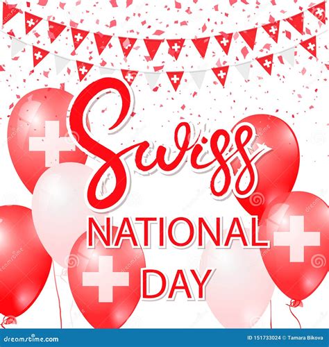 Swiss National Day Design Card Stock Photo - Image of anniversary ...