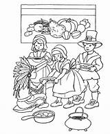 Pilgrim Thanksgiving Coloring Page sketch template
