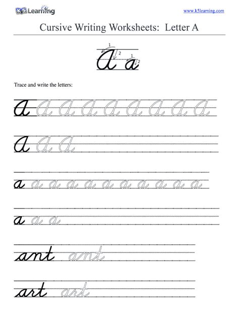 Cursive K5 Learning | AlphabetWorksheetsFree.com