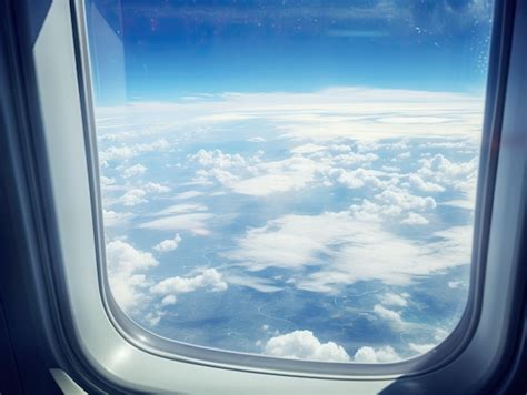 Premium AI Image | This photo with the theme of seeing white clouds from an airplane