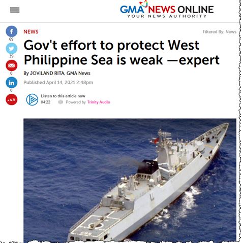 GMA Network News – Gov’t effort to protect West Philippine Sea is weak —expert – Simularity