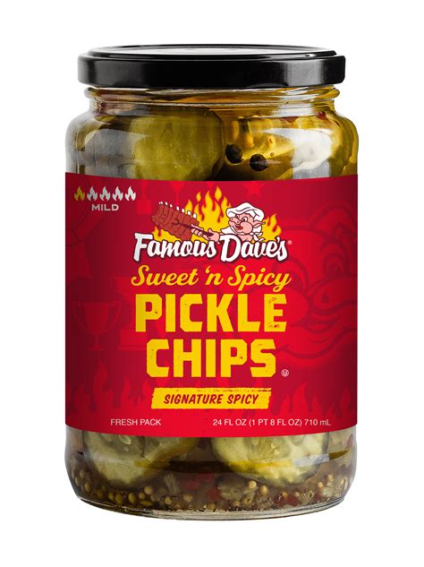 Famous Dave's Sweet 'N Spicy Pickle Chips, 24 fl oz - Walmart.com