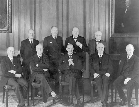 Neville Chamberlain’s War Cabinet in 1939, including Winston Churchill ...