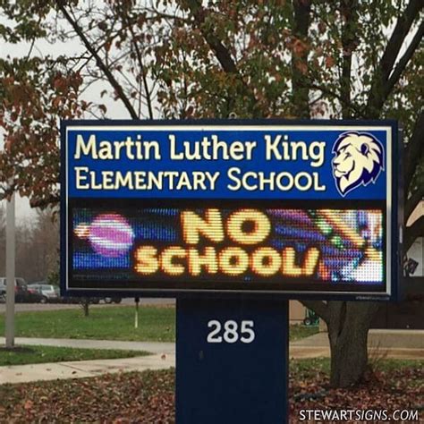 School Sign for Martin Luther King Elementary School - Edison, NJ