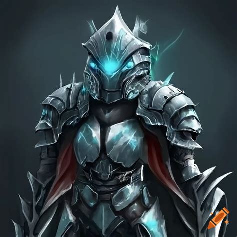 An epic robot knight wearing a cape and spikes on its shoulders and dragon wings, digital art ...