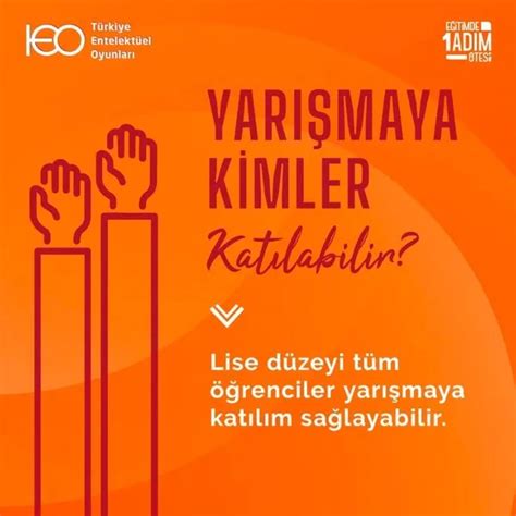 İki kişilik takımını kur! Türkiye Entelektüel Oyunları Liseler Arası Bilgi Yarışması nisan ...