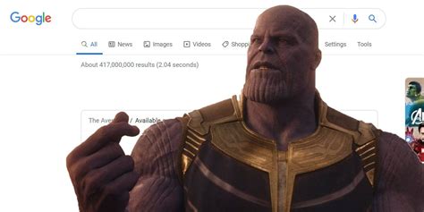 How To Find The Avengers 'Thanos Snap' Google Search Easter Egg