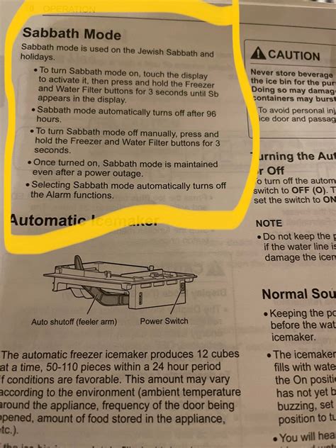My new refrigerator has a “Sabbath” mode. I have no idea what this does ...