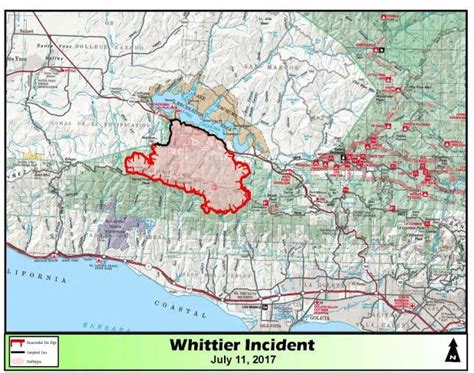 New Maps Show Perimeter Of Whittier Brush Fire, Proximity Of Whittier and Alamo Brush Fires | KCLU