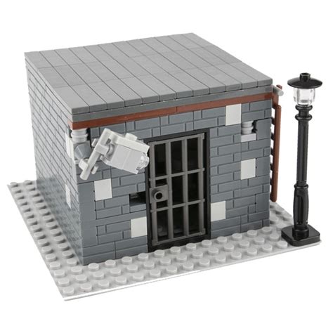 MOC Building Block City Accessories Prison Police Cell Ward Military Room House Model Set Street ...