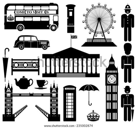 Vector London City Street Icon Set Stock Vector (Royalty Free ...