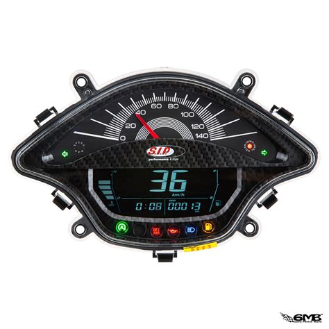 SIP Digital Speedo Vespa Sprint/Primavera Black Carbon