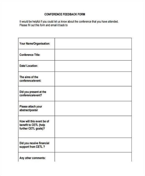 Meeting Feedback Survey Template