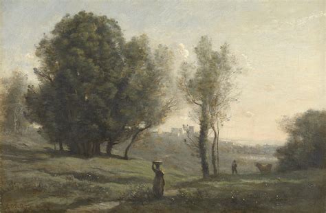 Landscape, Camille Corot Drawing by Litz Collection - Fine Art America