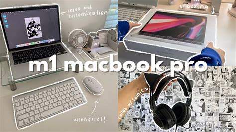 m1 macbook pro 13" silver | unboxing, accessories, & setup [collab w ...