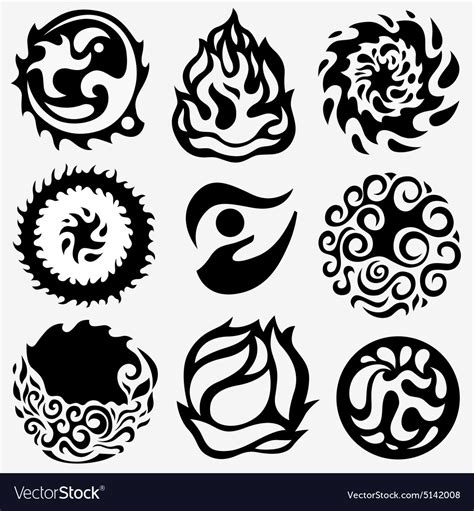 Energy abstract symbols Royalty Free Vector Image