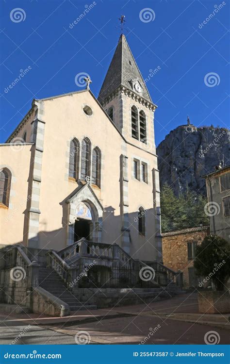 Church in Castellane, France Stock Image - Image of town, france: 255473587