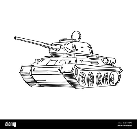 Tank hand drawing. Military tank sketch. Vector illustration Stock Vector Image & Art - Alamy