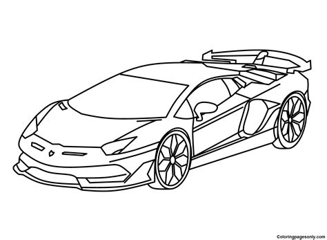 Lamborghini to print Coloring Page - Free Printable Coloring Pages