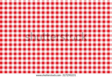 Seamless Red Checkered Tablecloth Texture Background Stock Illustration 327290231