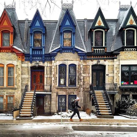 Victorian style homes of Montreal's Saint-Louis Square, Canada ...