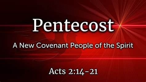 Pentecost - A New Covenant People of the Spirit - Logos Sermons