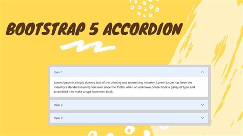 How to create an Accordion with Bootstrap 5 - YouTube